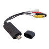 Digitalizační karta EasyCap USB video grabber (nahraje video z VHS alebo z kamery do počítača) pre 32 aj 64 bit systémy EASYCAP