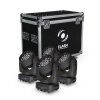 FLASH WASH 19x15W RGBW 4w1 ZOOM Osram MK2 Set 4ks+case