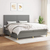 vidaXL Boxspring posteľ s matracom tmavosivá 200x200 cm látka