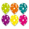 Nafukovacie balóniky Dots 6 ks, mix farieb