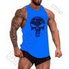 Pánske fitness tielko RANGER™, motív SKULL_2 - modré XL