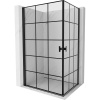 Mexen Mist-B Duo sprchový kút výklopný 100 x 80 cm, čierna mriežka, čierna - 8A2-100L-080P-70-77