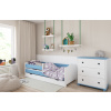 BabyBeds Detská posteľ EMMA srdiečka Farebné prevedenie: Modrá, Velikost postele: 160x80 cm, Úložný priestor k posteli: Áno, s úložným priestorom