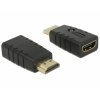 Delock 63320 HDMI adaptér [1x HDMI zástrčka - 1x HDMI zásuvka] čierna; 63320