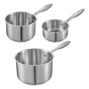 Vevor Sada nerezových kastrólov 1 QT, 2 QT, 3 QT s pokrievkami, nepriľnavé BXGJG123QT3JB8H68001V0