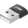 *AlzaPower USB-A (M) to USB-C (F) 2.0 černý (Redukce - 1× USB-A (M) (USB 2.0), 1× USB-C (F) (USB 2.0), kovové tělo, rovné zakončení)