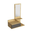 Casarredo MYSTRAS závesná konzola so zrkadlom, dub / čierna