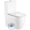 Sapho INFINITY RIMLESS WC kombi misa s nádržkou, spodný/zadný odpad, biela PC105WR