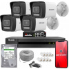 SADA 4 KAMERA NA MONITOROVANIE TUBA IP POE 4Mpx DUAL IR LED HIKVISION 1TB