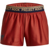 Under Armour Project Rock Play Up Shorts Junior Girls Red 11-12 rokov
