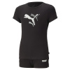 Detské tričko a šortky PUMA GRAPHIC TEE & SHORTS SET G 67359401 – Čierna