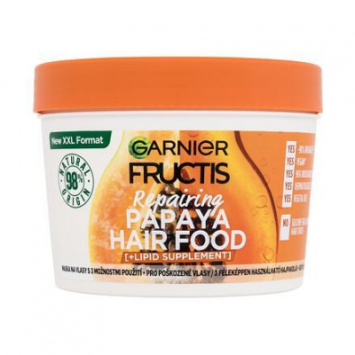 Garnier Fructis Hair Food Papaya Repairing Mask vyživující maska pro poškozené vlasy 400 ml pro ženy
