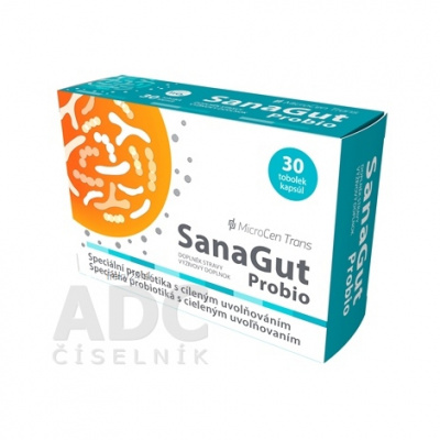 SanaGut Probio, probiotikum, 30 kapsúl s cieleným uvoľňovaním