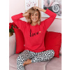 Dámske pyžamo so srdiečkami - Dream Love XL Červená