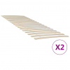 vidaXL Lamelové rošty s 34 lamelami 2 ks 80x200 cm - Hnedá - 30753-171908