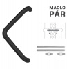 Madlo na dvere FT - MADLO kód K14T Ø 32 mm UN pár CIM - čierna matná (FNO) | MP-KOVANIA.sk
