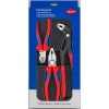 Knipex Súprava 3 klieští - kombinované, bočné štiepacie a sikovky Cobra