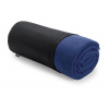 RPET fleecová deka s obalom , Beige Farba: dark blue