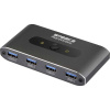 SpeaKa Professional 2 porty USB 3.0 prepínač sivá; SP-13710916
