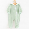 Dojčenský mušelínový overal s kapucňou New Baby Comfort clothes šalviová 56 (0-3m)