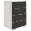 Carryhome NOČNÝ STOLÍK, sivá, biela, 52/74/38 cm - Nočné stolíky - 001787046062