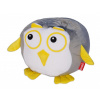 BeanBag Sedací vak sova Rozárka, sivá/biela