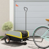 vidaXL Príves za bicykel čierno-žltý 30 kg železo 94057