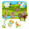 Vkladačka Lucy & Leo 226 Zvieratká na farme - drevené vkladacie puzzle 7 dielov (4897059892269)