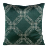 Zamatová dekoračná obliečka na vankúš JQQ-11 v tmavozelenej farbe