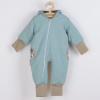 NEW BABY Zateplený jarný overal s kapucňou New Baby Spring mint - 86