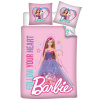 Aptex DETSKÉ BAVLNENÉ OBLIEČKY BARBIE 100X135 CM, 1KS 40X60 CM VZOROVANÉ
