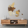 Dánsko drevená mapa 158 x 158 cm