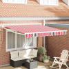 Stahovací markýza Červená a Bílá 300 x 250 cm 3329987