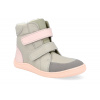 Barefoot dětské zimní boty Baby Bare - Febo Winter Grey/Pink Asfaltico