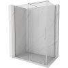 Mexen Velar, sprchový kút s posuvnými dverami 140 x 80 cm, 8mm číre sklo, brúsená oceľ, 871-140-080-01-97