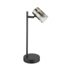 Stolová lampa Globo 57916T TRABBY GU10 8 W čierna/dymové sklo