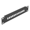 Delock - Patch panel (záslepný) - černá - 1U - 10 - 12 portů