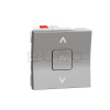 Schneider Electric Unica Žalúziový jednopólový spínač 6A, 2 moduly, Aluminium