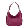 Kožená kabelka na rameno 210 vínová Made in Italy