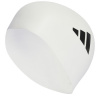 adidas 3-Stripes Swim Cap Adults White/Black Mens