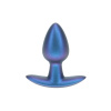 Ouch! Smooth Silicone Anal Plug Small Metallic Blue silikónový análny kolík 6,5 x 2,7 cm