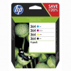 Hewlett-Packard HP originál ink N9J73AE, HP 364 Combo pack, CMYK, blister, 4-pack + paper N9J73AE#301