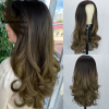 Kaki parochňa Ida so sieťkou (lace front)