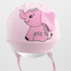 Bavlnená dojčenská čiapočka New Baby Happy Elephant pink Ružová 68/74