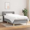 vidaXL Boxspring posteľ s matracom bledosivý 100x200 cm látka - Sivá - 106595-206706