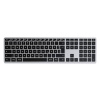 Satechi Slim X3 Bluetooth® klávesnica nemecká, QWERTZ antracitová tlačidla multimédií, s číselnou klávesnicou, podsvietenie; ST-BTSX3M-DE