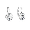 Náušnice bižutérie so Swarovski kryštálmi biele okrúhle 51002.1
