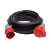 Solight PS62-32A predlžovací prívod 400V/32A - spojka, 1 zásuvka, čierna, 15m PS62-32A