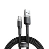 Kábel Baseus Cafule USB-C 3A 1m (sivo-čierny) CATKLF-BG1