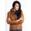 Max Original Leather Dámska kožená bunda LILLY FUR cognac (L 46-48) - Cognac - L